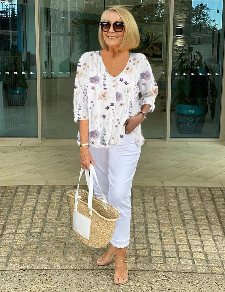 Top floral para mujer