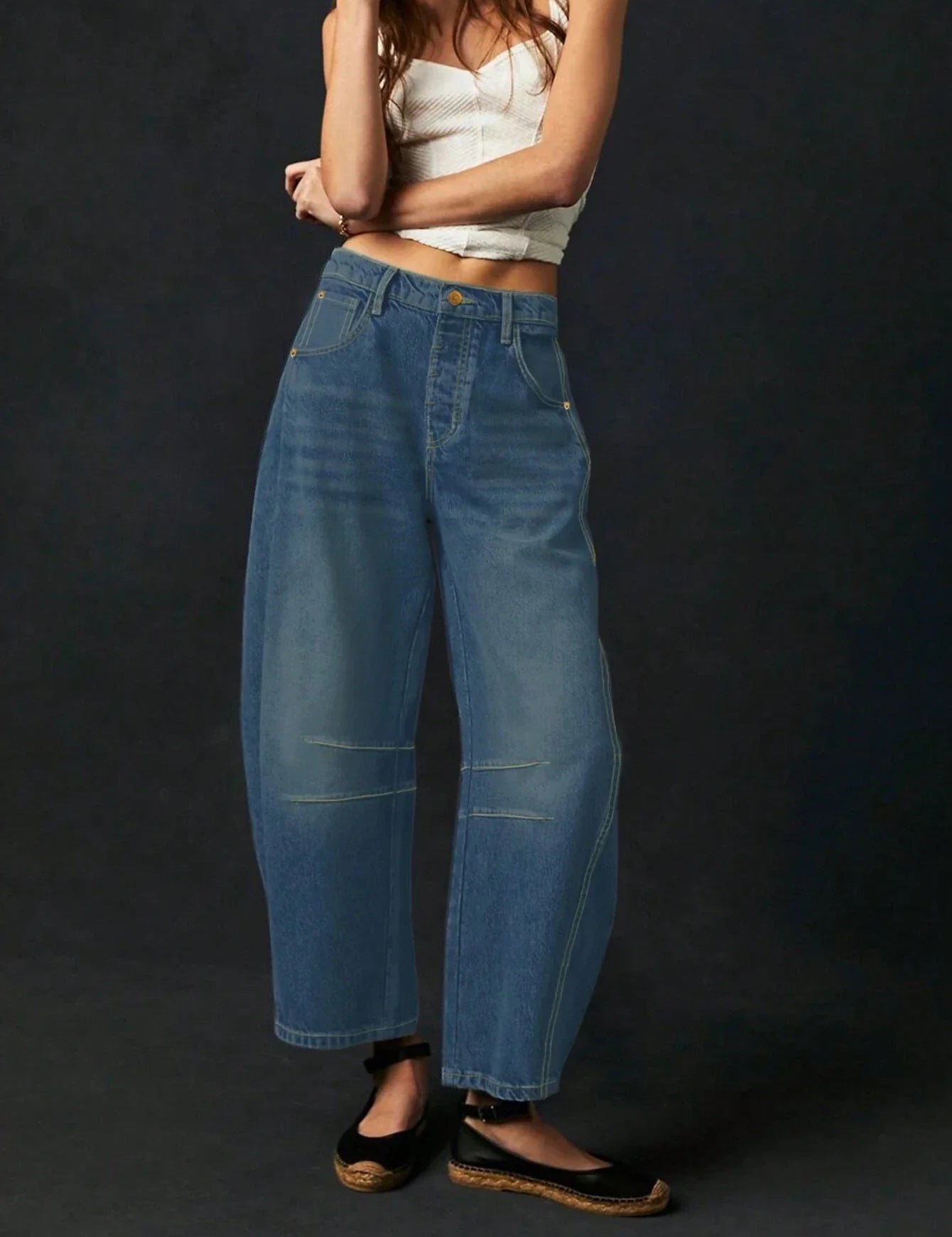 Jeans holgados para mujer con comodidad y durabilidad