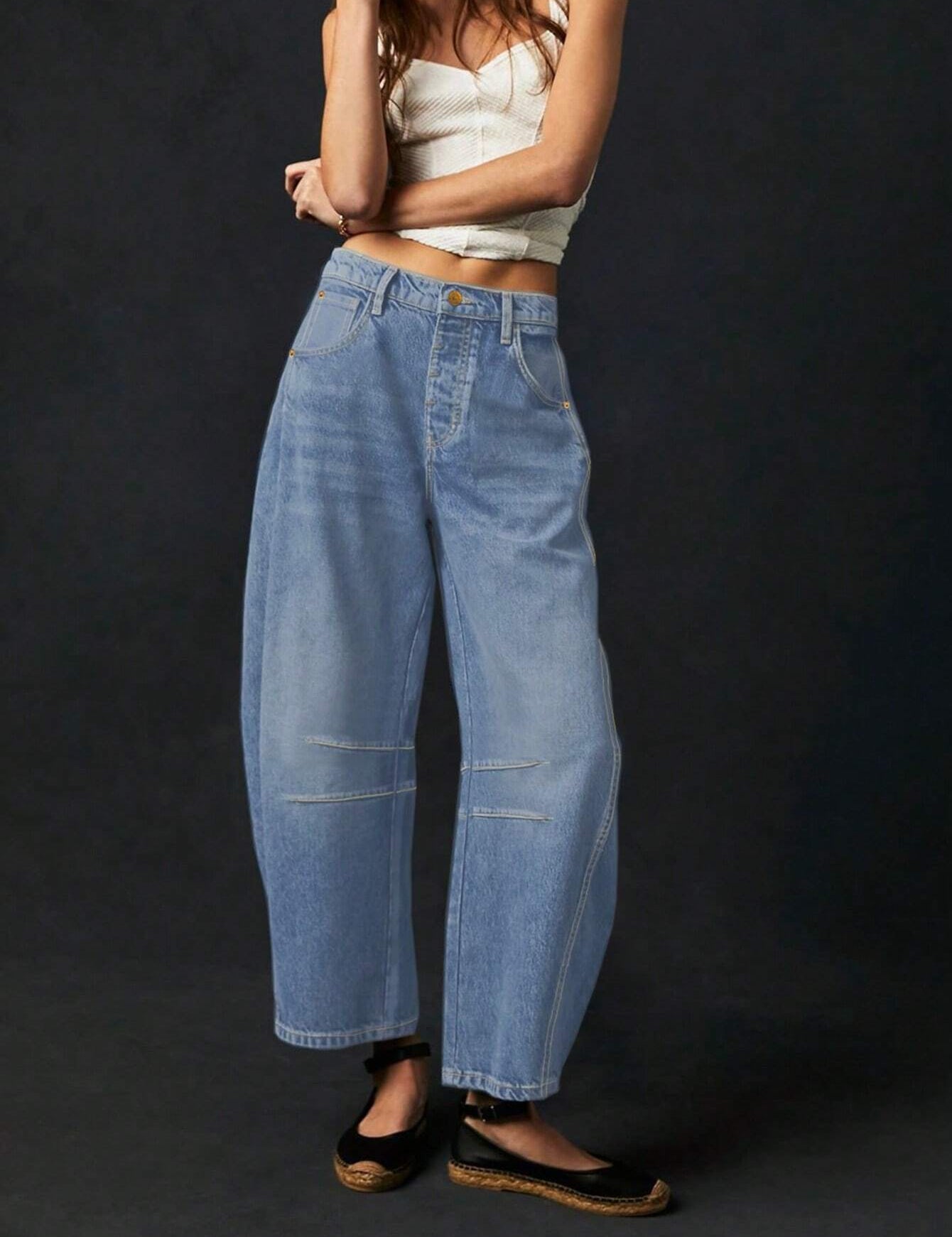 Jeans holgados para mujer con comodidad y durabilidad