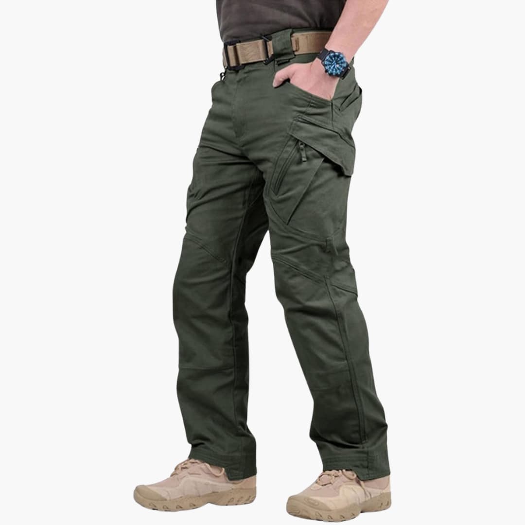 Pantalones tácticos cargo para hombre con diseño multibolsillos