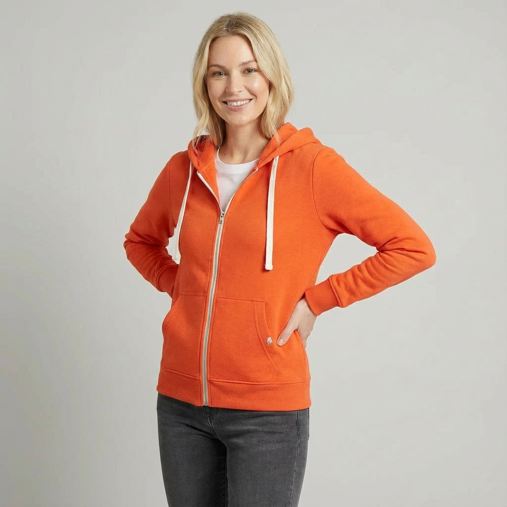 Sudadera informal con capucha y cordón ajustable para mujer