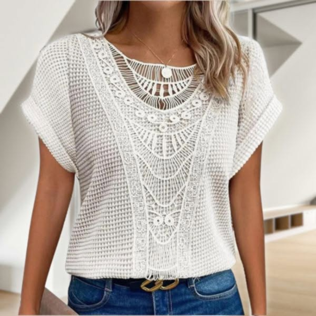 Elegante top de encaje para mujer