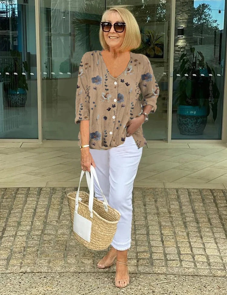 Top floral para mujer