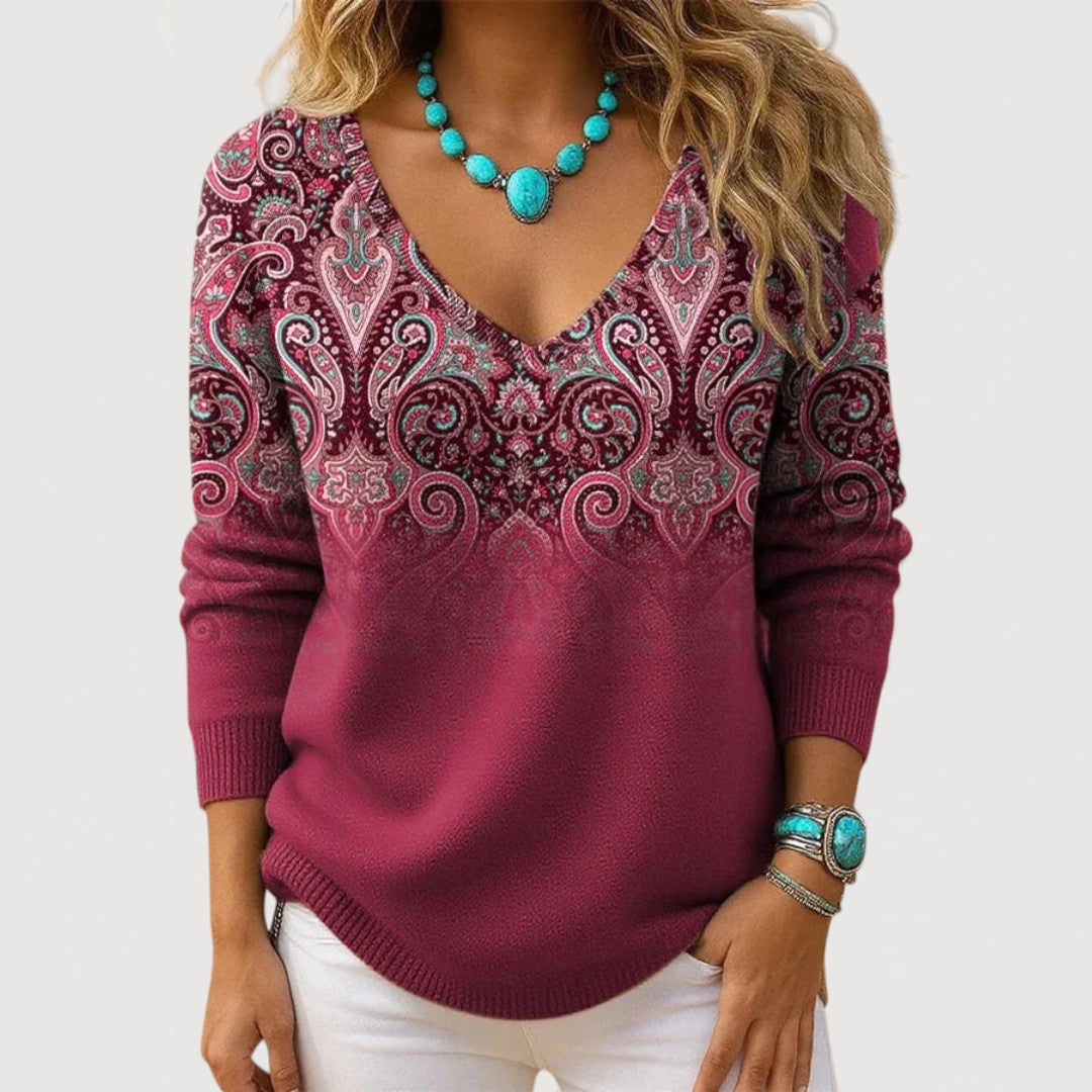 ALTHEA V-NECK TOP
