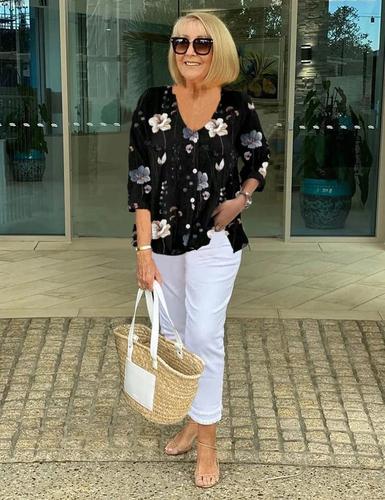 Top floral para mujer