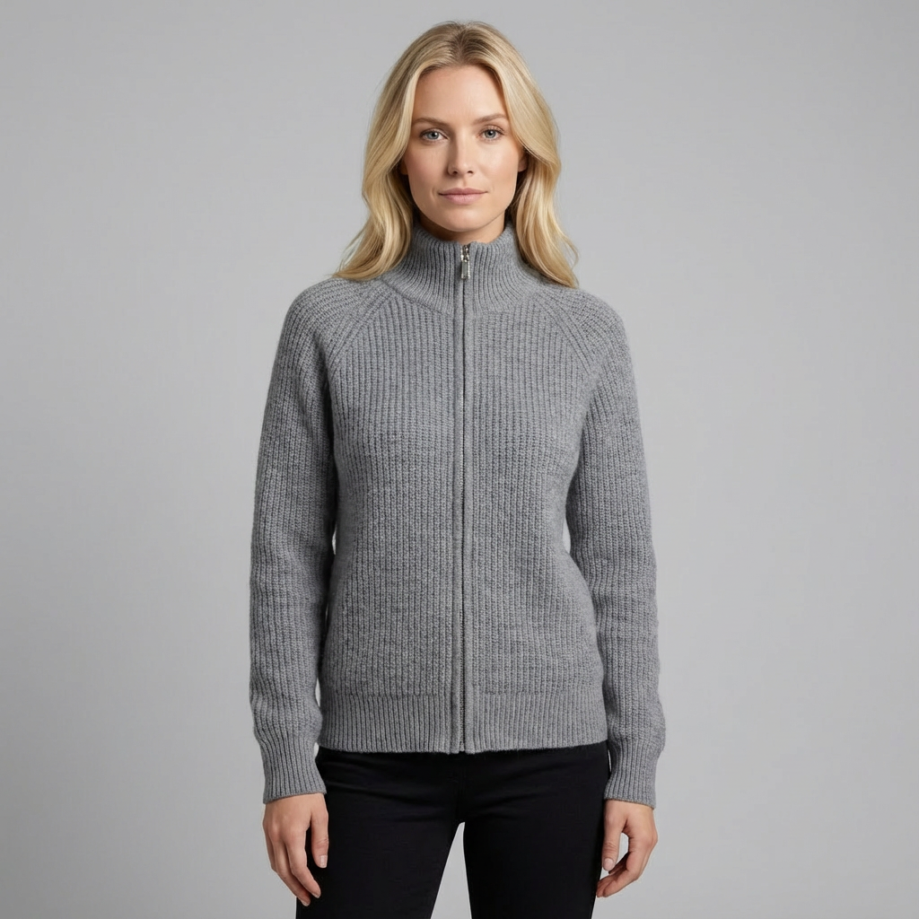 estela | Cárdigan de punto con cremallera integral