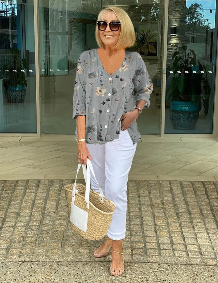 Top floral para mujer