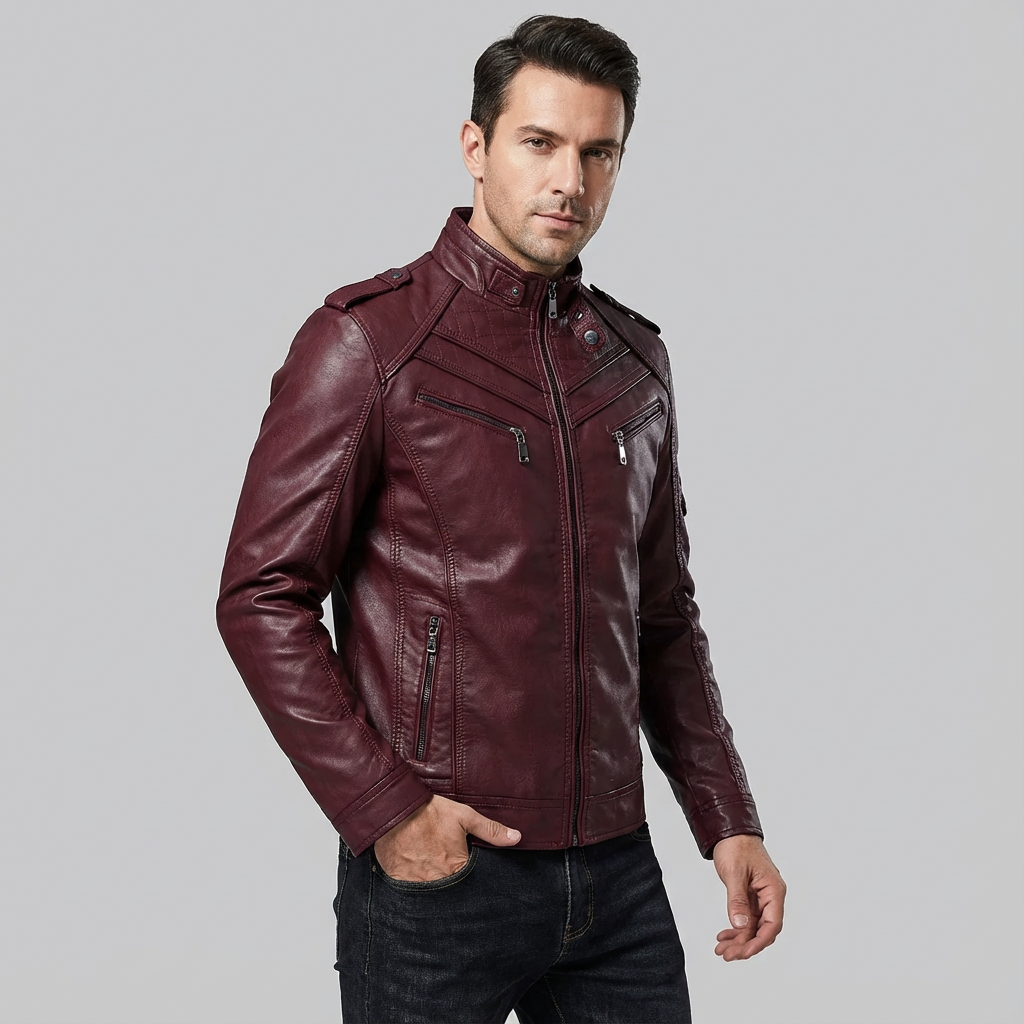 Diego | Chaqueta de cuero ajustada