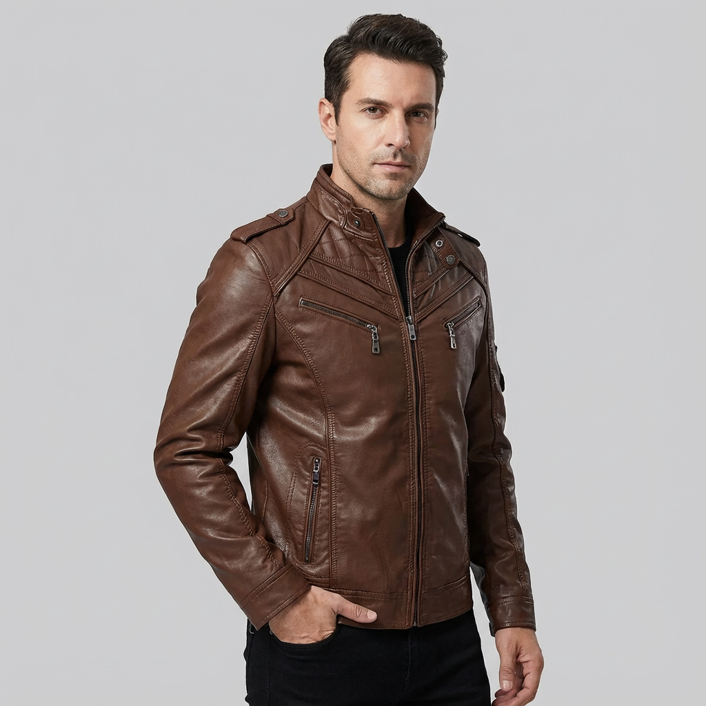 Diego | Chaqueta de cuero ajustada