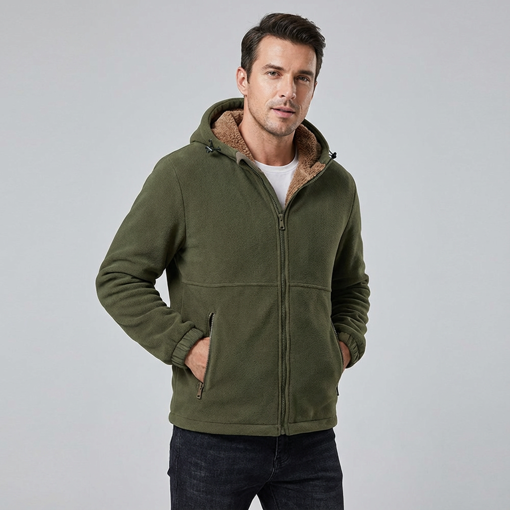 Bruno | Chaqueta polar de invierno con capucha