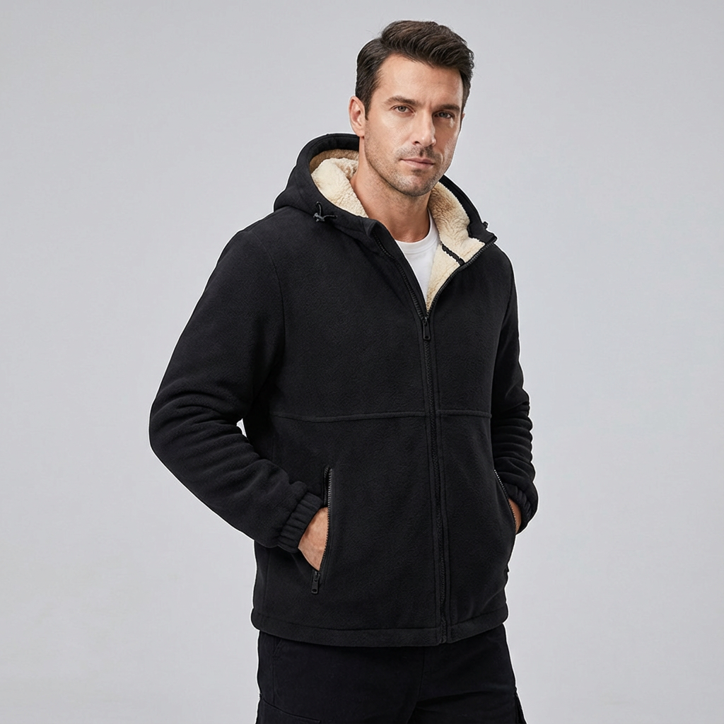 Bruno | Chaqueta polar de invierno con capucha