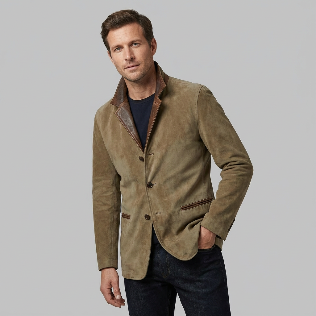 Rafael | Abrigo vintage con aspecto de cuero