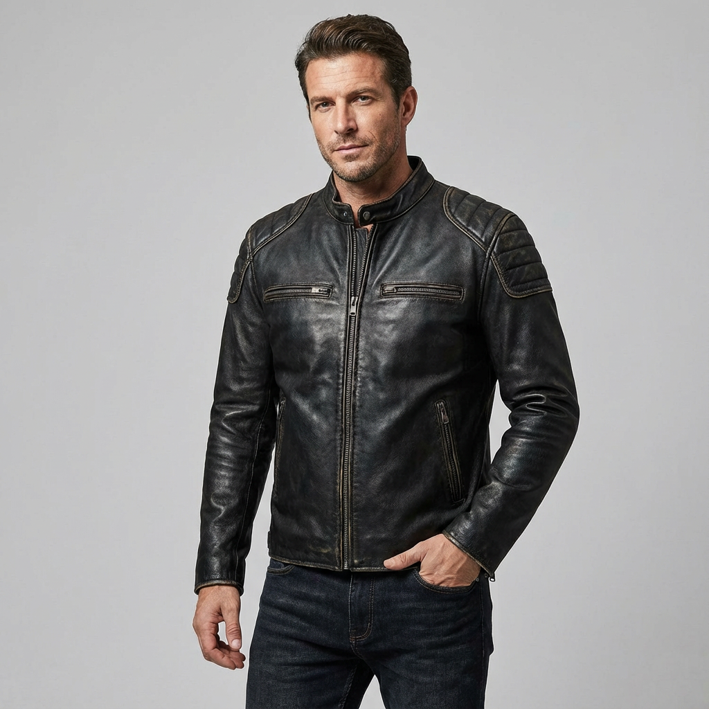 Javier | Chaqueta de cuero impactante