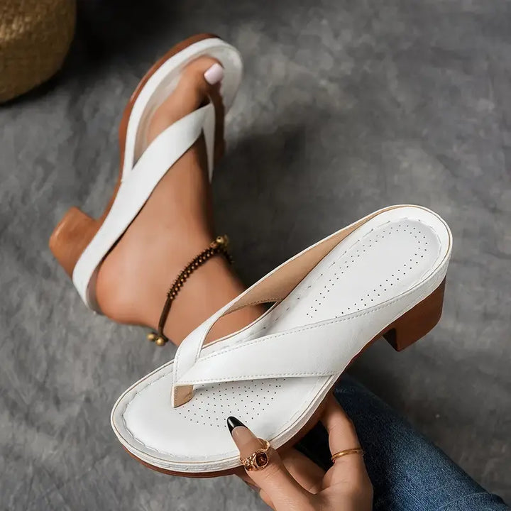 Sandalias tipo chanclas con plataforma para mujer