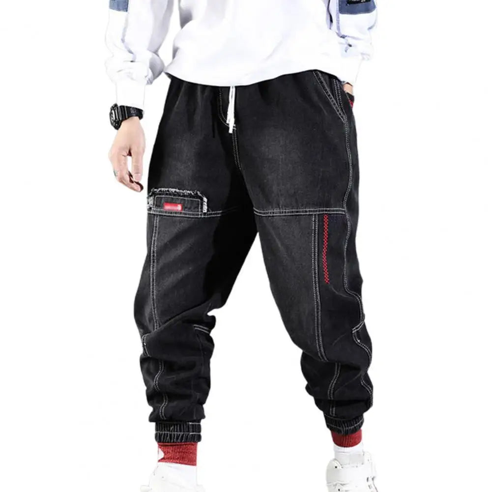 Pantalones cargo de hip hop para hombre con múltiples bolsillos
