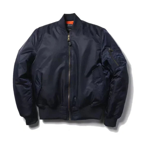 Chaqueta bomber cortavientos para mujer con bolsillo con cremallera y puños acanalados