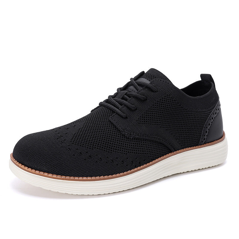 Zapatos casuales de punto con cordones y suela acolchada para hombre