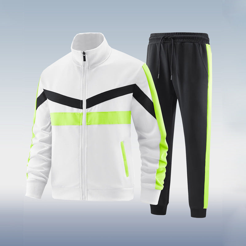Conjunto deportivo premium para hombre: conjunto deportivo de dos piezas de corte ajustado