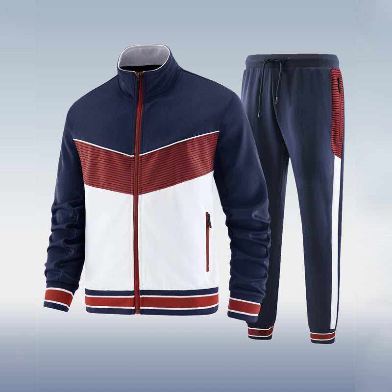 Conjunto deportivo premium para hombre: conjunto deportivo de dos piezas de corte ajustado