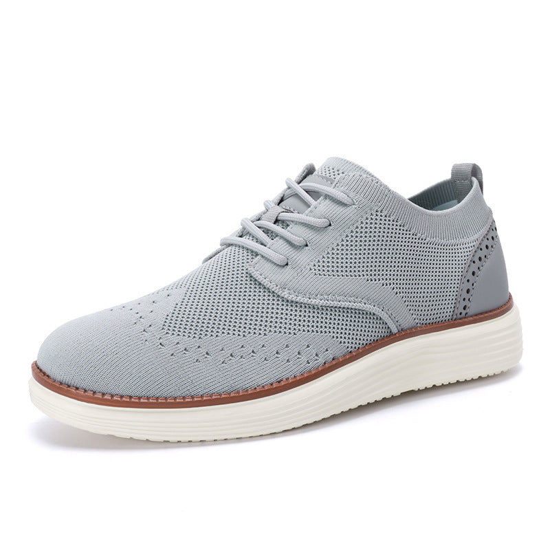 Zapatos casuales de punto con cordones y suela acolchada para hombre