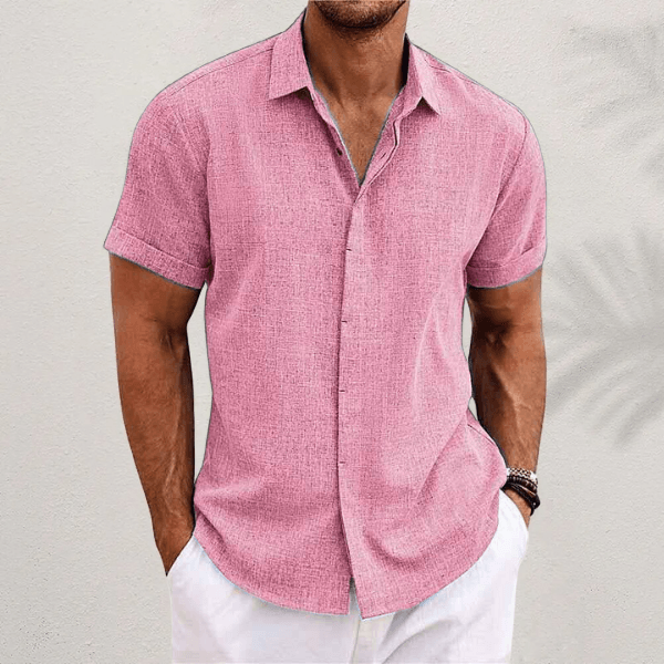 Camisa de manga corta con botones para hombre
