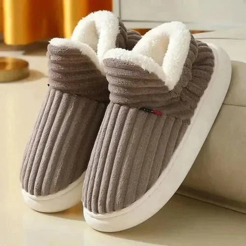 Pantuflas de invierno para mujer con forro de felpa y suela antideslizante
