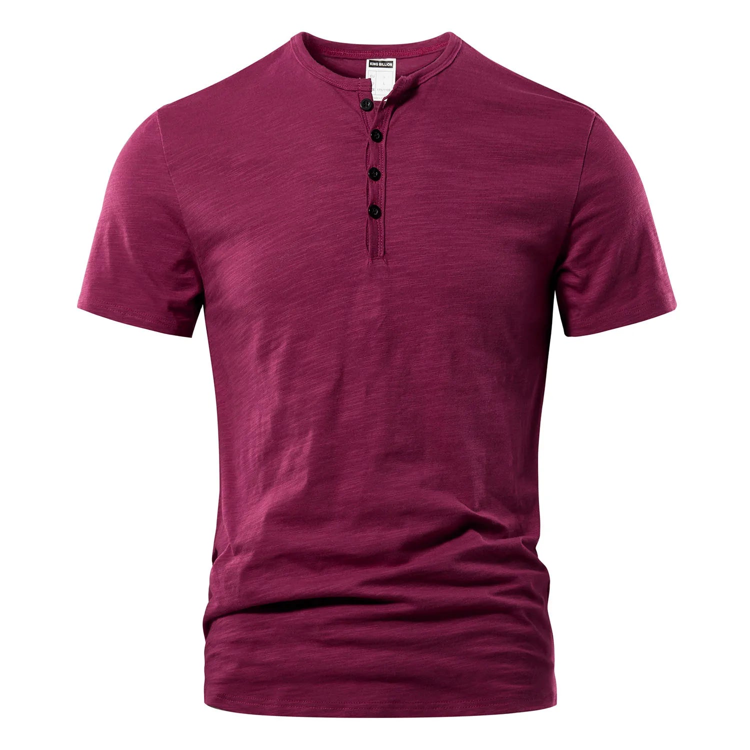 Polo informal de algodón de manga corta con botones para hombre