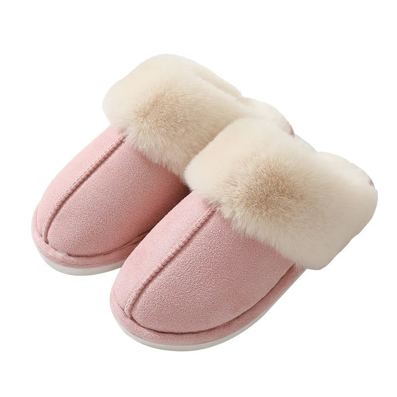 Pantuflas de felpa para mujer con forro suave y comodidad acogedora