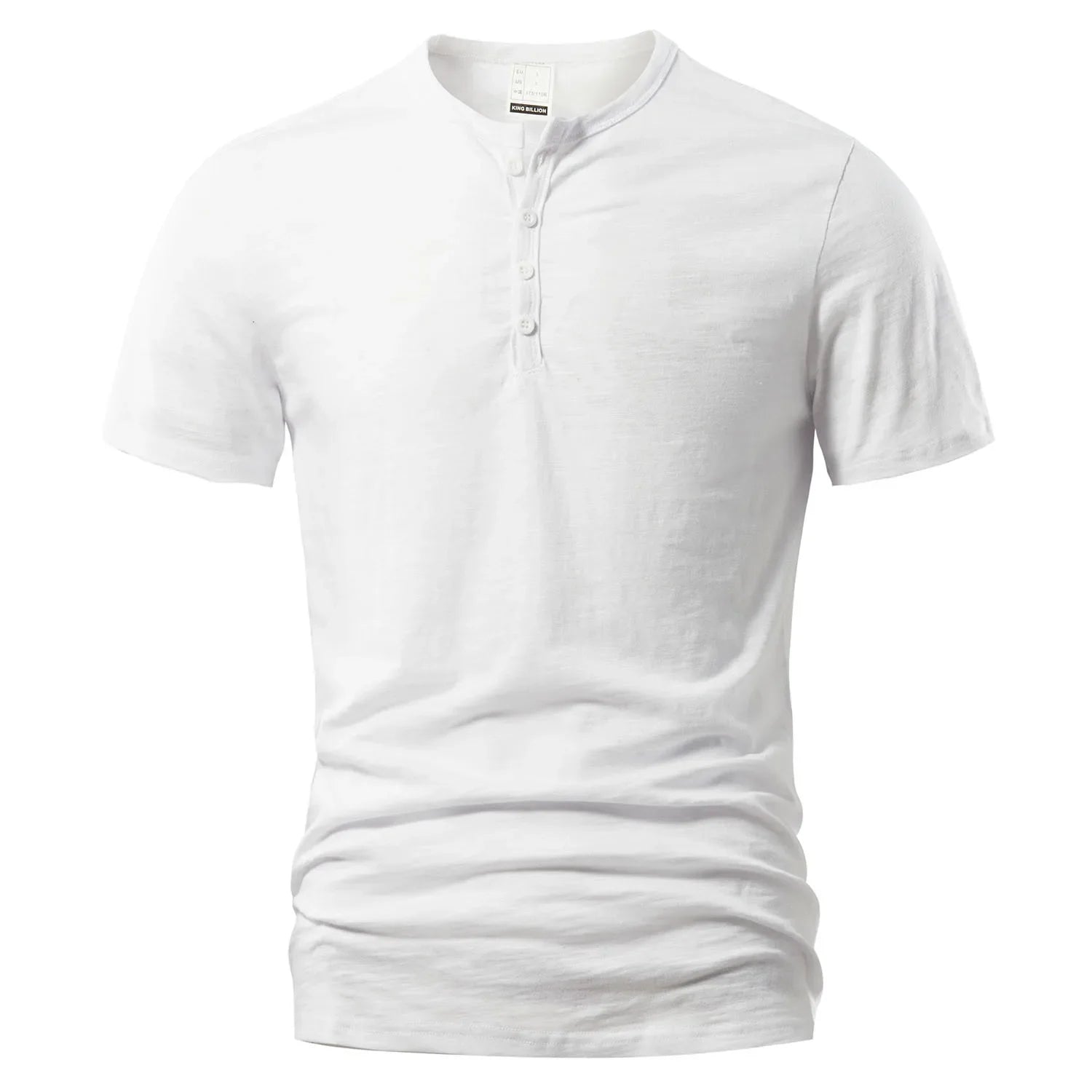 Polo informal de algodón de manga corta con botones para hombre