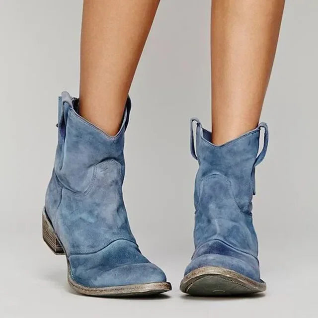 Botas vaqueras de ante para mujer