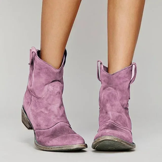 Botas vaqueras de ante para mujer