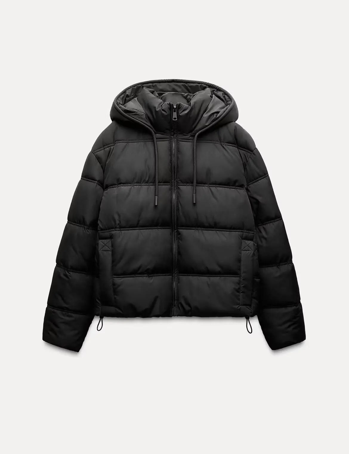 Chaqueta acolchada informal con capucha y aislamiento acolchado para mujer