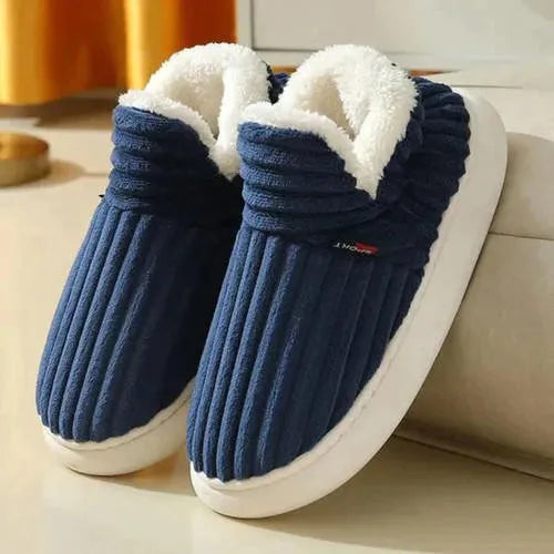 Pantuflas de invierno para mujer con forro de felpa y suela antideslizante