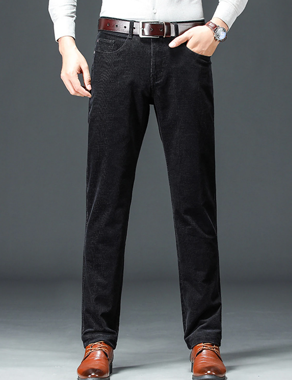 Pantalones de trabajo para hombre, corte ajustado, elásticos, estilo clásico con aspecto entallado.