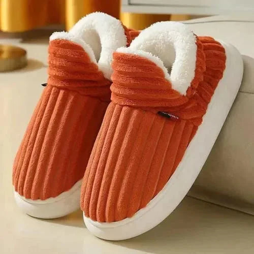 Pantuflas de invierno para mujer con forro de felpa y suela antideslizante