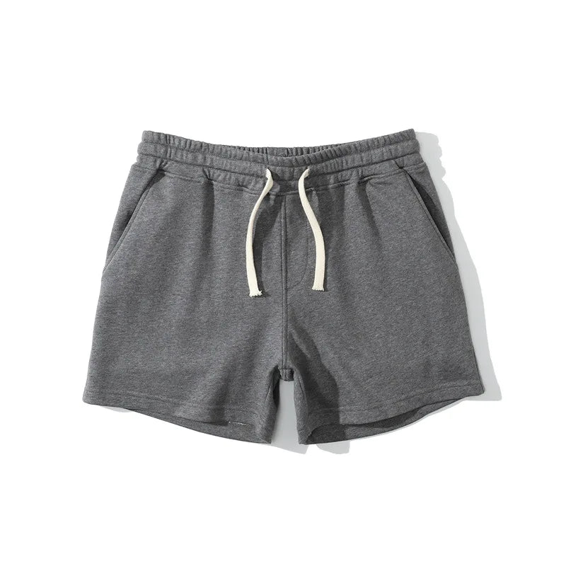 Pantalones cortos deportivos para correr para hombre con cintura con cordón y ajuste elástico