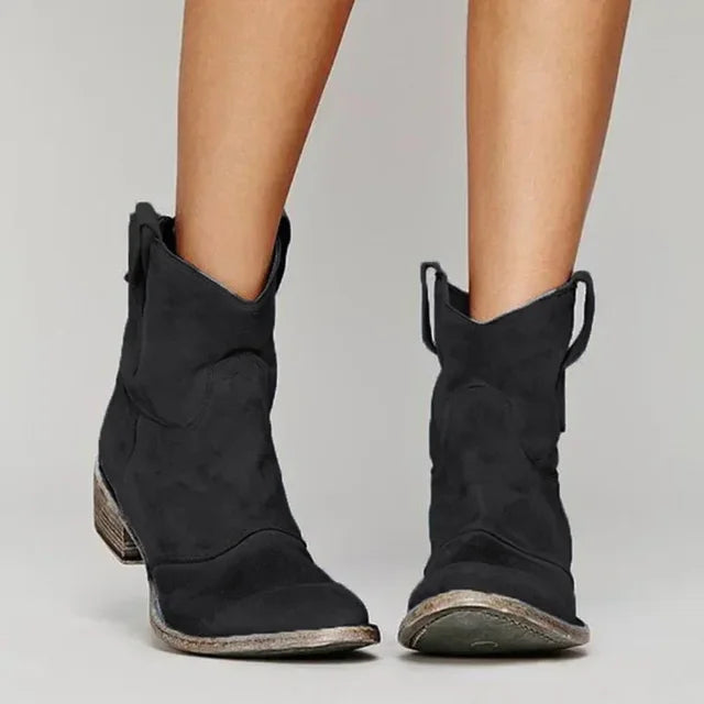 Botas vaqueras de ante para mujer