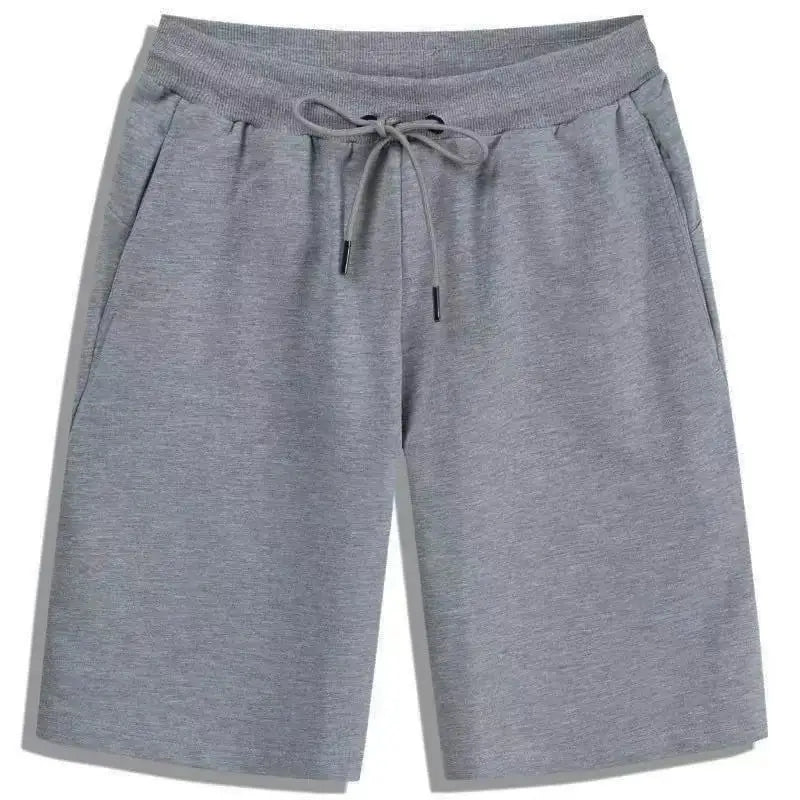 Pantalones cortos casuales con cintura elástica para hombre con cordón ajustable y bolsillos