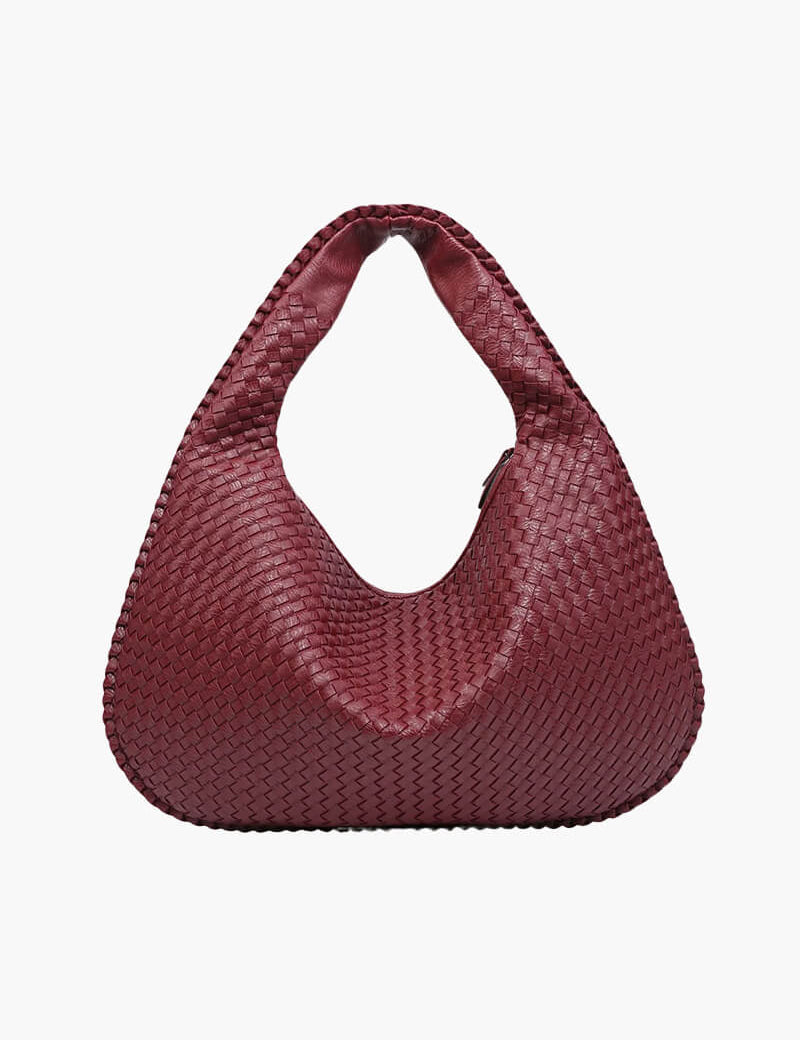Bolso de hombro grande tejido para mujer con diseño holgado y suave