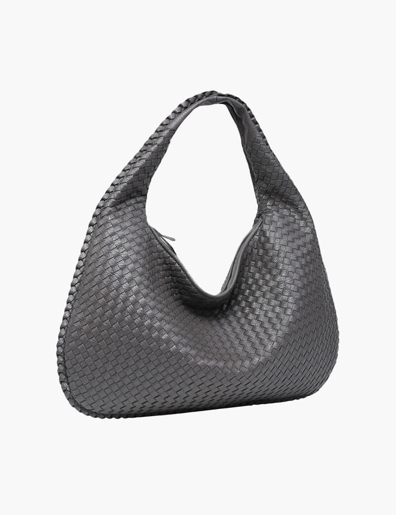 Bolso de hombro grande tejido para mujer con diseño holgado y suave