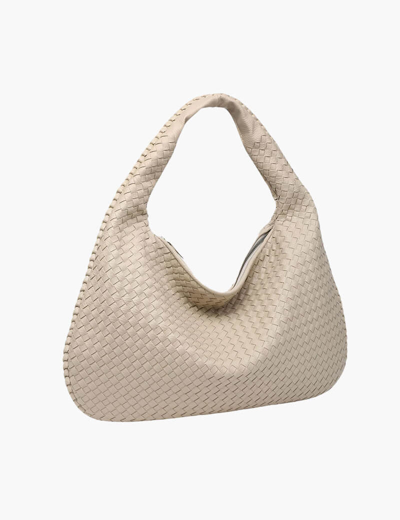 Bolso de hombro grande tejido para mujer con diseño holgado y suave