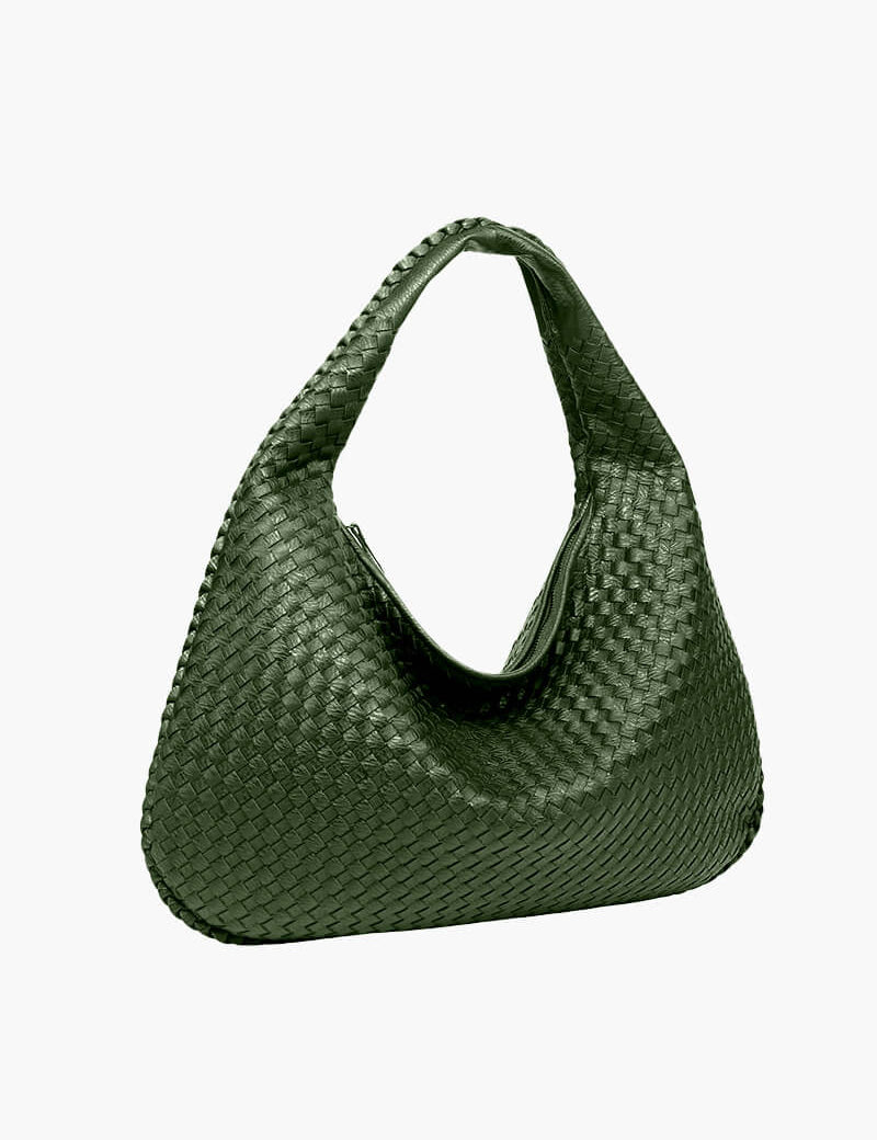 Bolso de hombro grande tejido para mujer con diseño holgado y suave