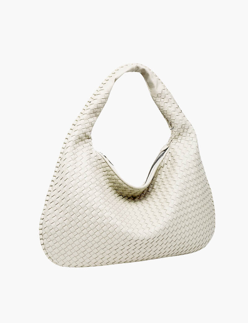 Bolso de hombro grande tejido para mujer con diseño holgado y suave