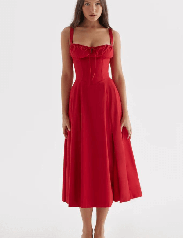 Elegant Corset Sun Dress for Women