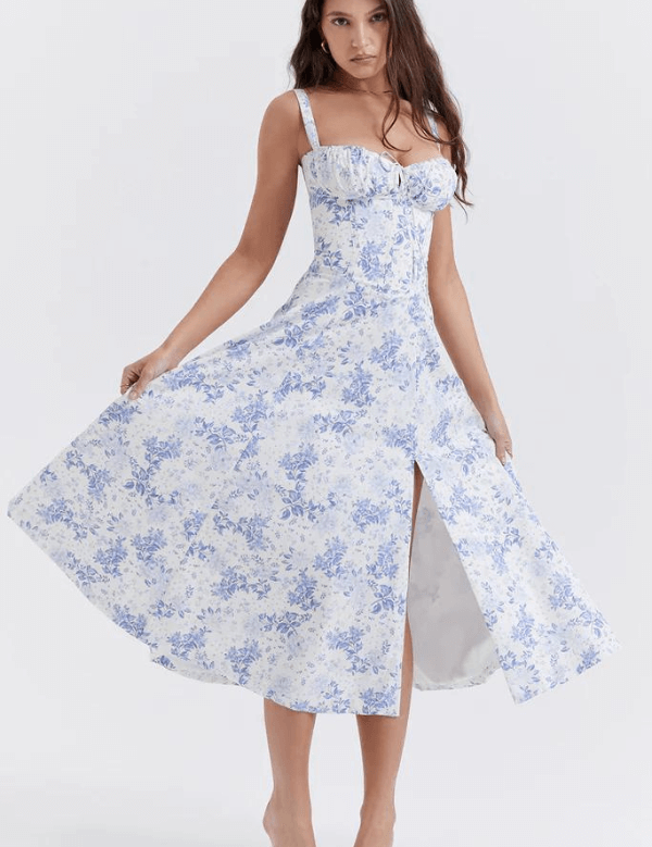 Elegant Corset Sun Dress for Women