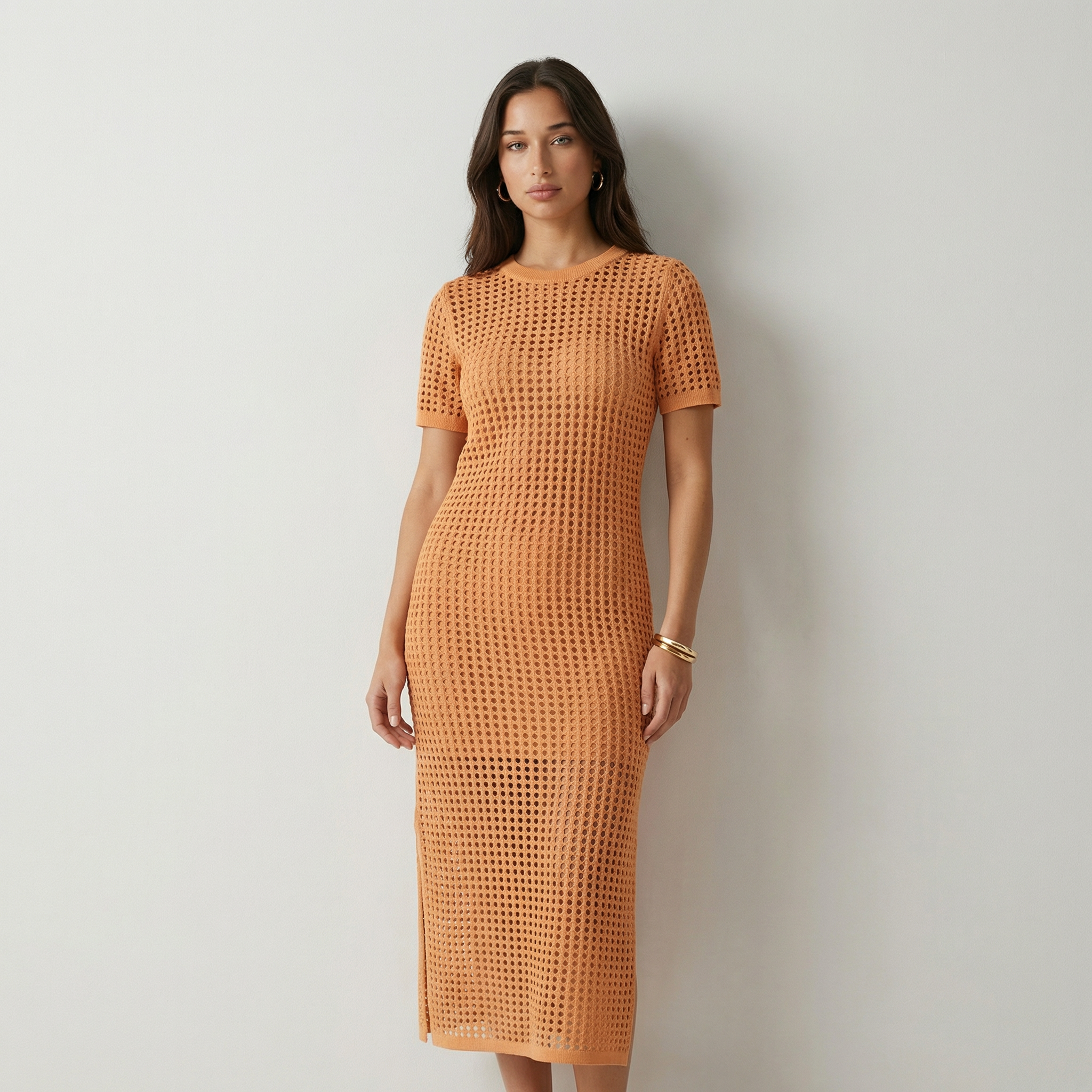 Calina Vestido Largo con Corte