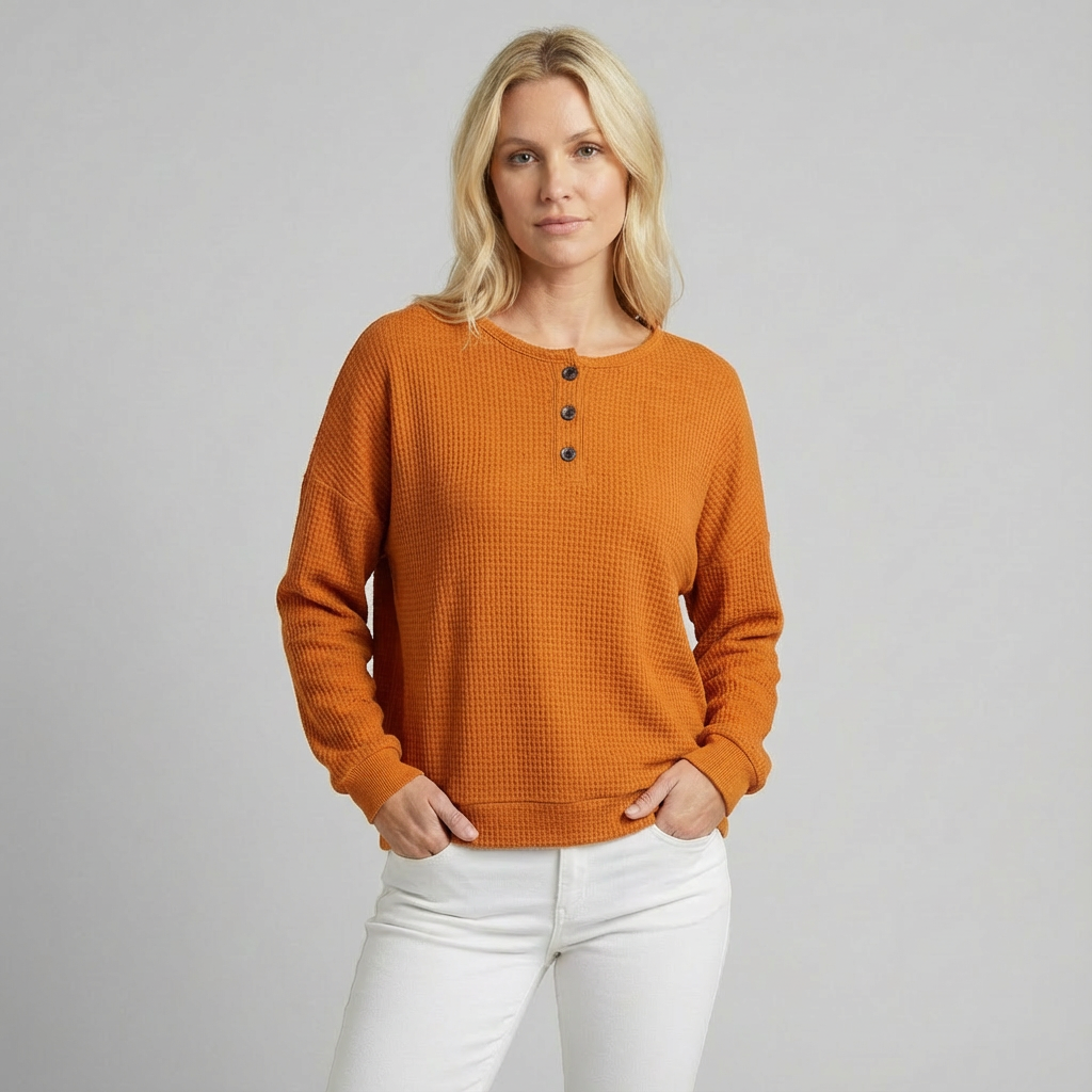 Camelia | Jersey Cozy de punto waffle