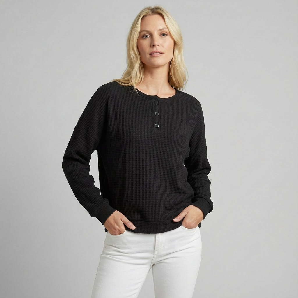Camelia | Jersey Cozy de punto waffle