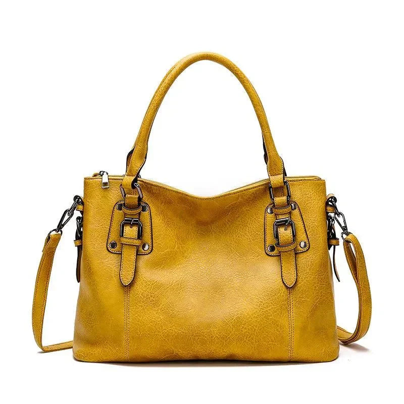Bolso de hombro y bolso convertible para mujer con detalle de doble hebilla