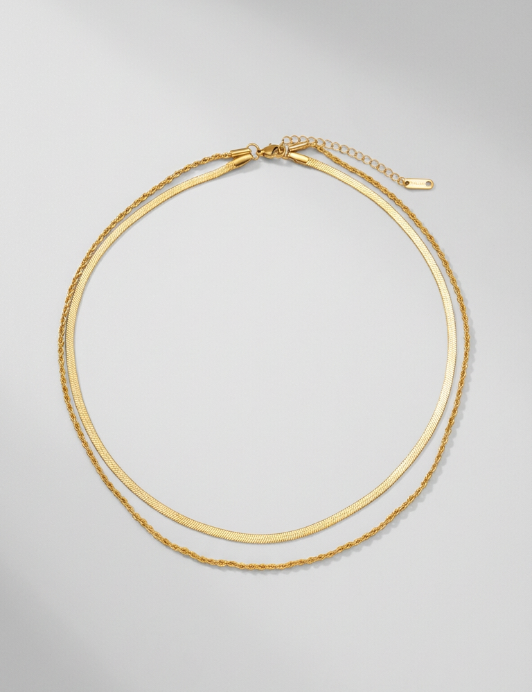 Ariana Conjunto de Collar de Cadenas en Capas